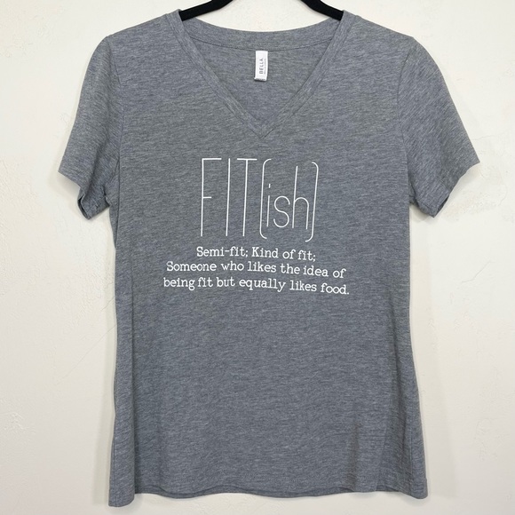 FIT (ish) Humor Heather Gray Short Sleeve Graphic Tee - Picture 1 of 10